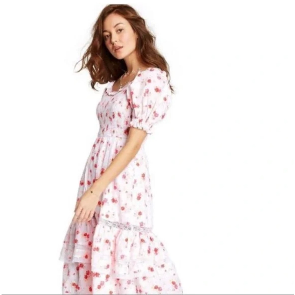 LoveShackFancy x Target Cosette floral puff sleeve midi dress XS